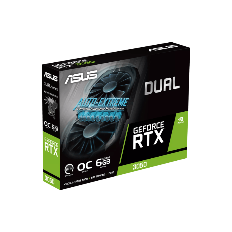 ASUS Dual GeForce RTX™ 3050 6GB GDDR6 OC Edition