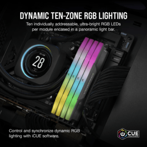 Corsair VENGEANCE® RGB 32GB (2x16GB) DDR5 DRAM 6400MT/s CL36