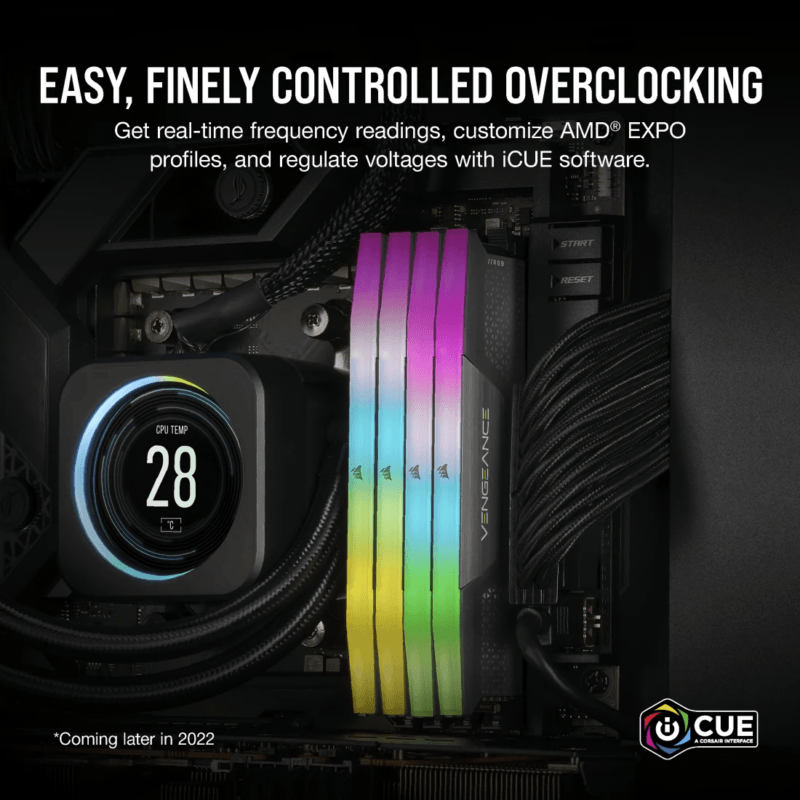 Corsair VENGEANCE® RGB 32GB (2x16GB) DDR5 DRAM 6400MT/s CL36